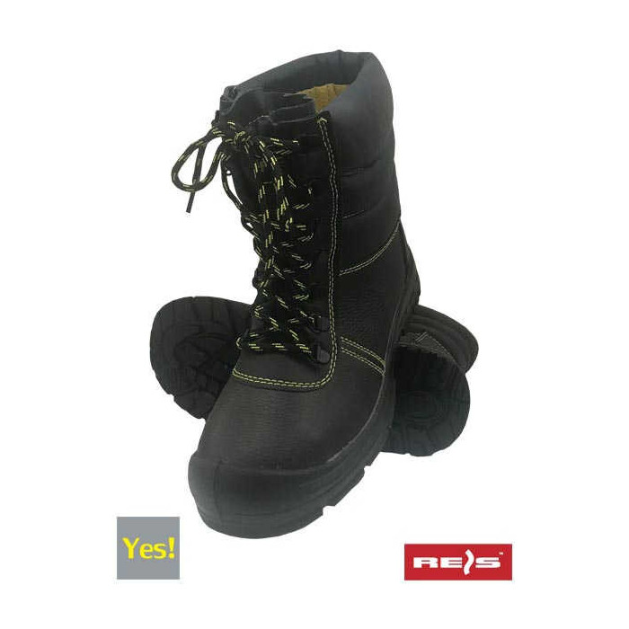 BUTY ROBOCZE REIS YES SB FO E SRC BRYES-TW-SB SKÓRZANE ŚNIEGOWCE CZARNE