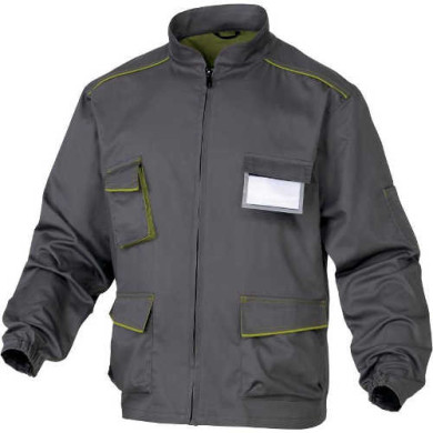 BLUZA ROBOCZA DELTA PLUS POLIESTER BAWEŁNA SZARY ZIELONY EN340