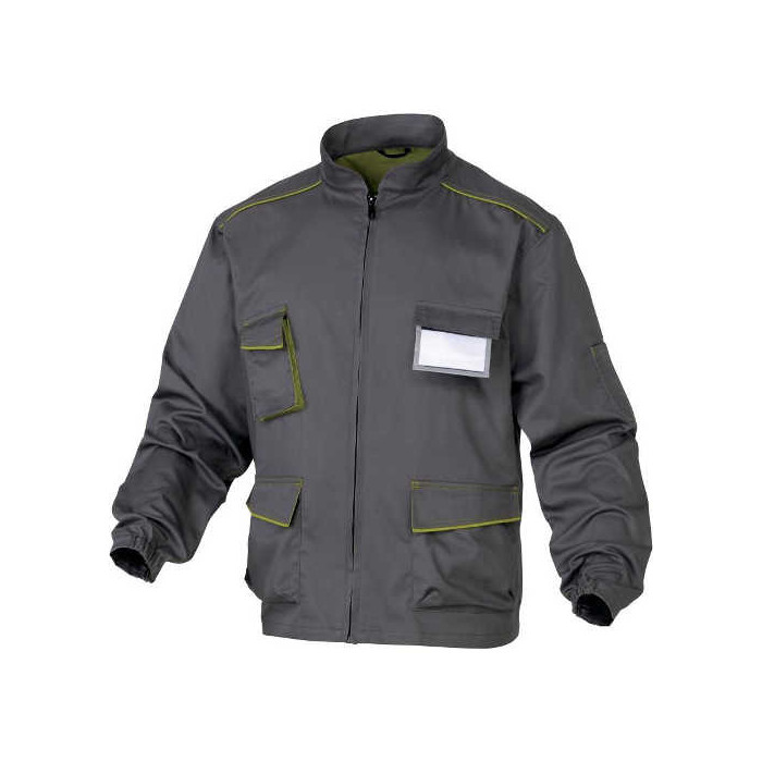 BLUZA ROBOCZA DELTA PLUS POLIESTER BAWEŁNA SZARY ZIELONY EN340