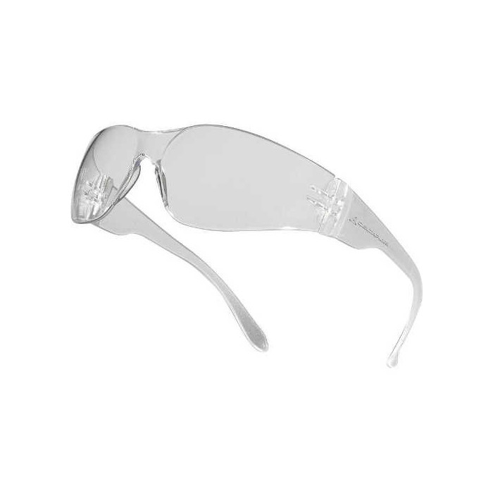 OKULARY OCHRONNE DELTA PLUS BRAVA2 CLEAR POWŁOKA NIERYSUJĄCA OPRAWKA SREBRNA SZKŁA BEZBARWNE