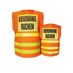 NARZUTKA ROBOCZA KOS-ROAD OSTRZEGAWCZA KIEROWANIE RUCHEM 100% POLIESTER POMARAŃCZOWO-ŻÓŁTA