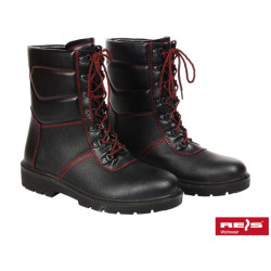 TRZEWIKI ROBOCZE REIS BRWINTER SB ŚNIEGOWCE OCIEPLANE Z PODNOSKIEM ANTYPOŚLIZGOWE CZARNE