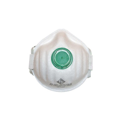 PÓŁMASKA FILTRUJĄCA FILTER SERVICE FS 20 V FFP2 NR D ZAWOREM BIAŁO-ZIELONA OCHRONA DRÓG ODDECHOWYCH KOMFORT I WYDAJNOŚĆ