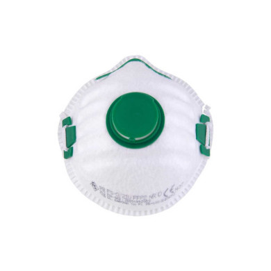 PÓŁMASKA FILTRUJĄCA FILTER SERVICE FS O-21V FFP2 NR D Z ZAWOREM BIAŁO-ZIELONA