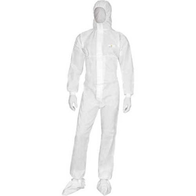 KOMBINEZON OCHRONNY DELTATEK 6000 BIAŁY Z KAPTUREM I ELASTYCZNYMI ŚCIĄGACZAMI ROZMIARY M L XL XXL XXXL DT221