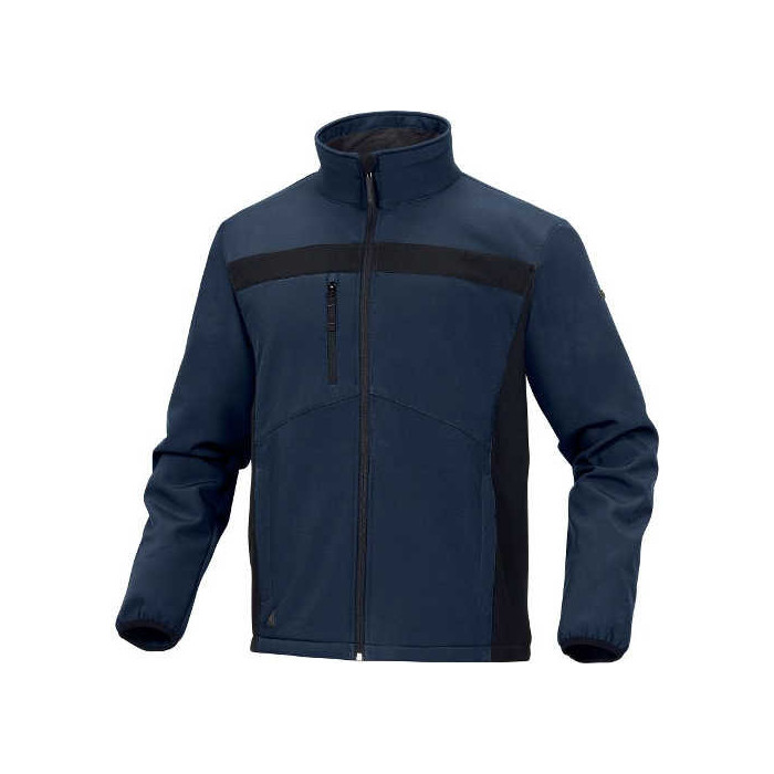 BLUZA ROBOCZA DELTA PLUS LULEA2 SOFTSHELL GRANATOWO-CZARNA 5 KIESZENI ROZMIARY S-3XL