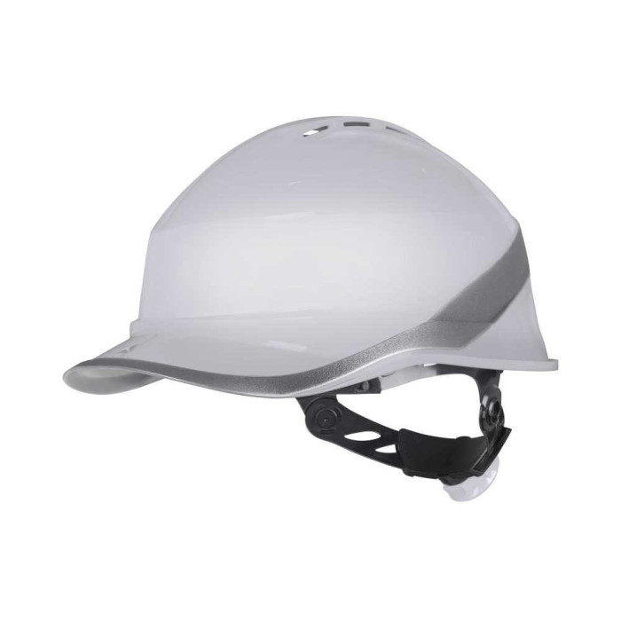 HEŁM ROBOCZY DELTA PLUS DIAMOND VI WIND Z ABS – KSZTAŁT CZAPECZKI BASEBALLOWEJ, REGULOWANY, BIAŁY