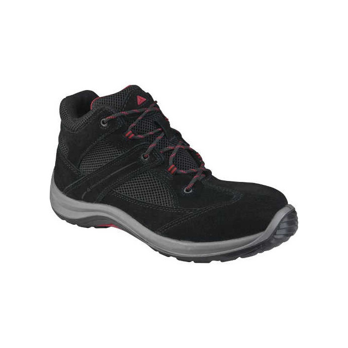 PÓŁBUTY ROBOCZE DELTA PLUS LIGHT WALKERS S1P SRC CZARNO-CZERWONE AMAGNETYCZNE OCHRONNE