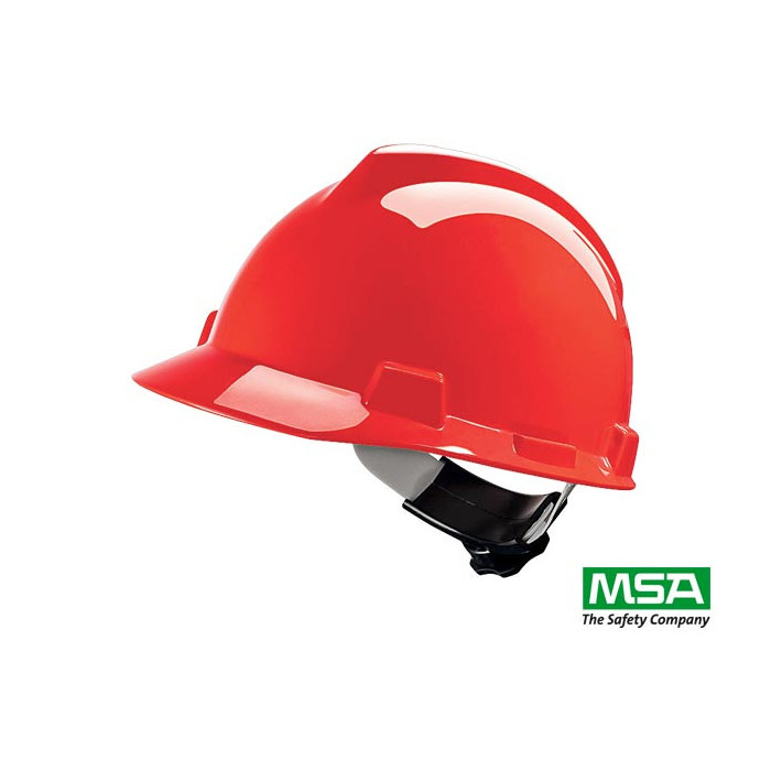 HEŁM ROBOCZY OCHRONNY MSA V-GARD MSA-KAS-VG Z HDPE CZERWONY