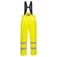 SPODNIE ROBOCZE BIZFLAME PORTWEST PRW-S780YER OSTRZEGAWCZE TRUDNOPALNE WODOODPORNE ŻÓŁTE