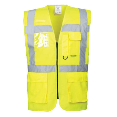 KAMIZELKA ROBOCZA EXECUTIVE BERLIN PORTWEST PRW-S476YER OSTRZEGAWCZA ŻÓŁTY