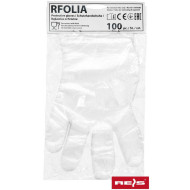 RĘKAWICZKI FOLIOWE REIS RFOLIA OP. 100 SZT. UNIWERSALNE, JEDNORAZOWE, BEZBARWNE