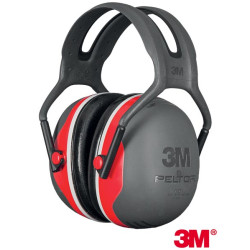 NAUSZNIKI OCHRONNE 3M PELTOR X3A SNR 33DB NA PAŁĄKU SZARO-CZERWONE DO PRZEMYSŁU
