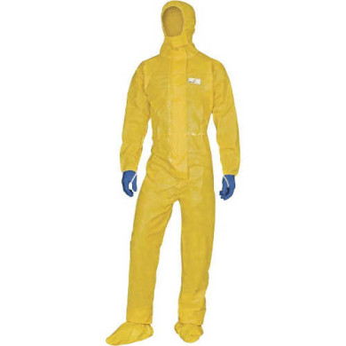 KOMBINEZON OCHRONNY DELTACHEM Z KAPTUREM, ANTYCHEMICZNY, ANTYPOELEKTROSTATYCZNY, TYP 5 6