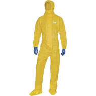 KOMBINEZON OCHRONNY POLIPROPYLENOWY 40 G/M2 BIAŁY Z KAPTUREM I ELASTYCZNYMI ŚCIĄGACZAMI ROZMIARY M L XL XXL XXXL PO106