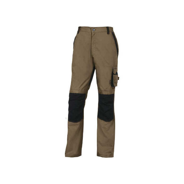 SPODNIE ROBOCZE BEŻOWE BAWEŁNIANE Z WZMOCNIENIEM CORDURA, 6 KIESZENI, ROZMIARY S DO XXXL