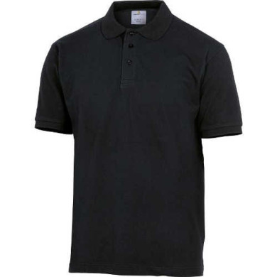 KOSZULKA POLO DELTA PLUS AGRA BAWEŁNIANA CZARNA ROZMIARY S DO 3XL