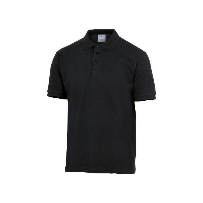 KOSZULKA POLO DELTA PLUS AGRA BAWEŁNIANA CZARNA ROZMIARY S DO 3XL