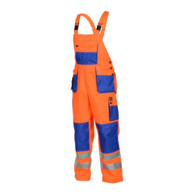 SPODNIE ROBOCZE PROCERA PROMAN 260, OGRODNICZKI, PASY ODBLASKOWE, POMARAŃCZOWE