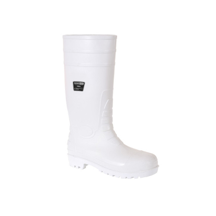 KALOSZE ROBOCZE PORTWEST PRW-FW84 S4 A E FO WRU SRC Z PVC I NITRYLU WYS. 40 CM. BIAŁE