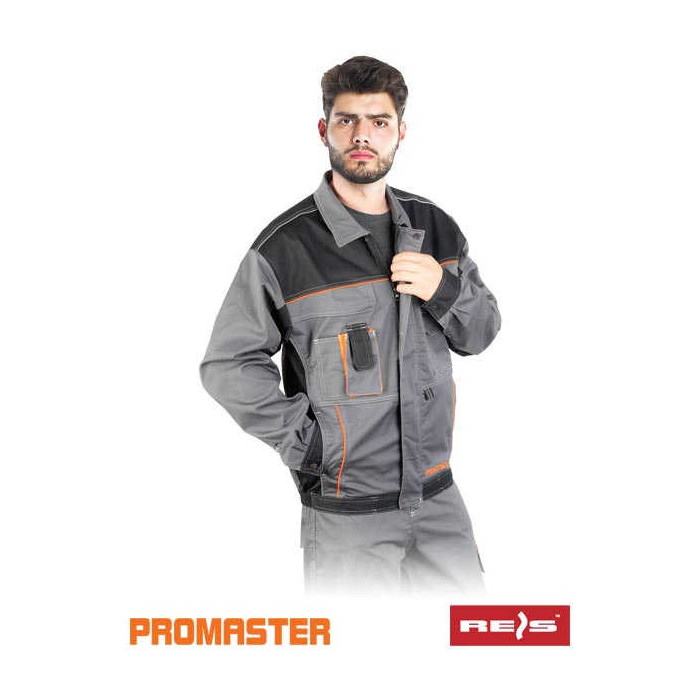 BLUZA ROBOCZA REIS PRO MASTER PRO-STRECH-J SBP STALOWO-CZARNO-POMARAŃCZOWA