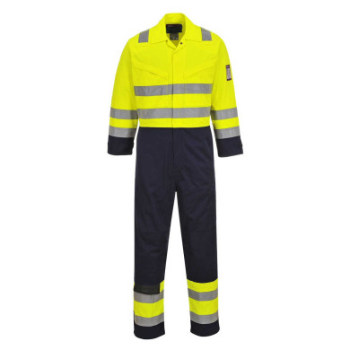 KOMBINEZON ROBOCZY MODAFLAME PORTWEST PRW-MV28YNR TRUDNOPALNY OSTRZEGAWCZY ŻÓŁTO-GRANATOWY