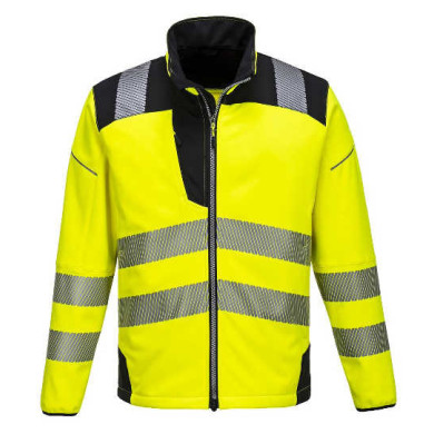 KURTKA ROBOCZA PORTWEST PRW-T402 OSTRZEGAWCZA SOFTSHELLOWA ŻÓŁTO-CZARNA