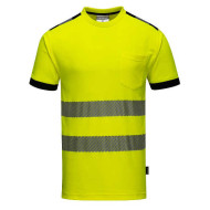 KOSZULKA T-SHIRT PORTWEST PW3 PRW-T181 OSTRZEGAWCZA ŻÓŁTO-CZARNA