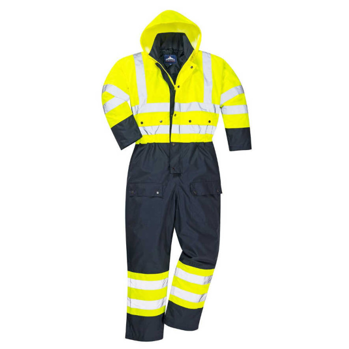 KOMBINEZON ROBOCZY PORTWEST PRW-S485 OSTRZEGAWCZY WODOODPORNY OCIEPLANY ŻÓŁTO-GRANATOWY