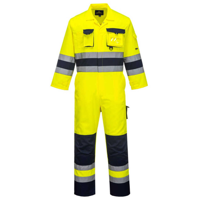 KOMBINEZON ROBOCZY NANTES PORTWEST PRW-TX55YNR OSTRZEGAWCZY ŻÓŁTO-GRANATOWY