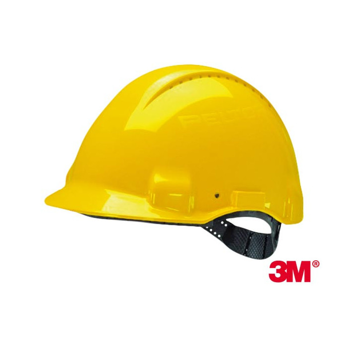 HEŁM BUDOWLANY 3M G3000 SOLARIS, WENTYLOWANY, ODWRACANA WIĘŹBA, ABS, ŻÓŁTY