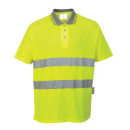 KOSZULKA POLO COTTON COMFORT PORTWEST PRW-S271ORR OSTRZEGAWCZA Z DŁUGIMI RĘKAWAMI ODDYCHAJĄCA POMARAŃCZOWA