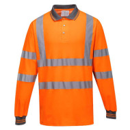 KOSZULKA POLO COTTON COMFORT PORTWEST PRW-S271YER OSTRZEGAWCZA Z DŁUGIMI RĘKAWAMI ODDYCHAJĄCA ŻÓŁTA