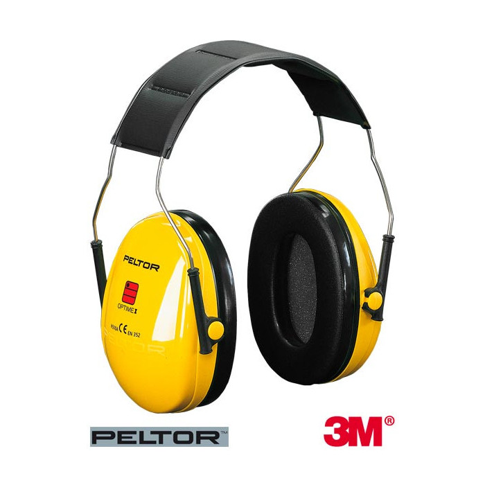 NAUSZNIKI PRZECIWHAŁASOWE 3M PELTOR 3M-H510A, NA PAŁĄKU, SNR 27dB, ŻÓŁTE