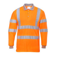 KOSZULKA POLO PORTWEST PRW-S277ORR OSTRZEGAWCZA Z DŁUGIMI RĘKAWAMI POMARAŃCZOWA