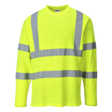 T-SHIRT PORTWEST PRW-S278YER OSTRZEGAWCZY Z DŁUGIMI RĘKAWAMI ŻÓŁTY