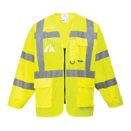 BLUZA ROBOCZA MODAFLAME RIS PORTWEST PRW-MV35ONR TRUDNOPALNA OSTRZEGAWCZA POMARAŃCZOWO-GRANATOWA