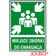 ZNAK BEZPIECZEŃSTWA ANRO DRZWI EWAKUACYJNE LEWE FOLIA SAMOPRZYLEPNA ZNAK Z NADRUKIEM FOTOLUMINESCENCYJNYM