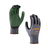 RĘKAWICE ROBOCZE PROCERA X-FLEX NEO+, NAKRAPIANE, POWLEKANE NITRYLEM, DZIANE, SZARO-ZIELONE