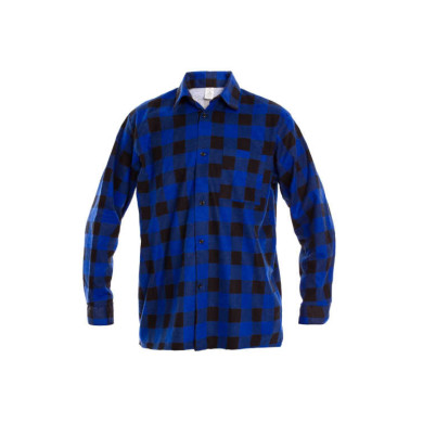 KOSZULA ROBOCZA PROCERA FLANELOWA, W KRATĘ, 100% BAWEŁNA, 170 g/m2, NIEBIESKA