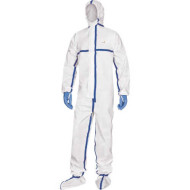KOMBINEZON OCHRONNY DELTACHEM Z KAPTUREM, ANTYCHEMICZNY, ANTYPOELEKTROSTATYCZNY, TYP 5 6