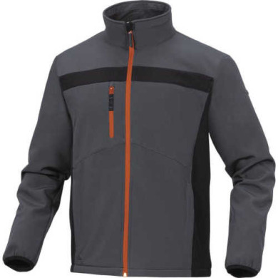 BLUZA ROBOCZA DELTA PLUS LULEA2 SOFTSHELLOWA SZARO POMARAŃCZOWA PRAKTYCZNA