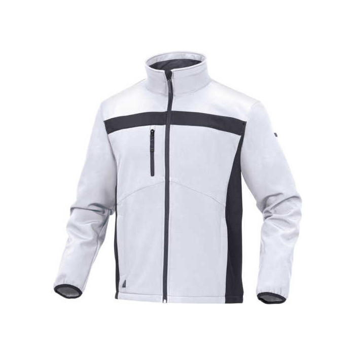 BLUZA ROBOCZA DELTA PLUS LULEA2 SOFTSHELLOWA BIAŁO-SZARA