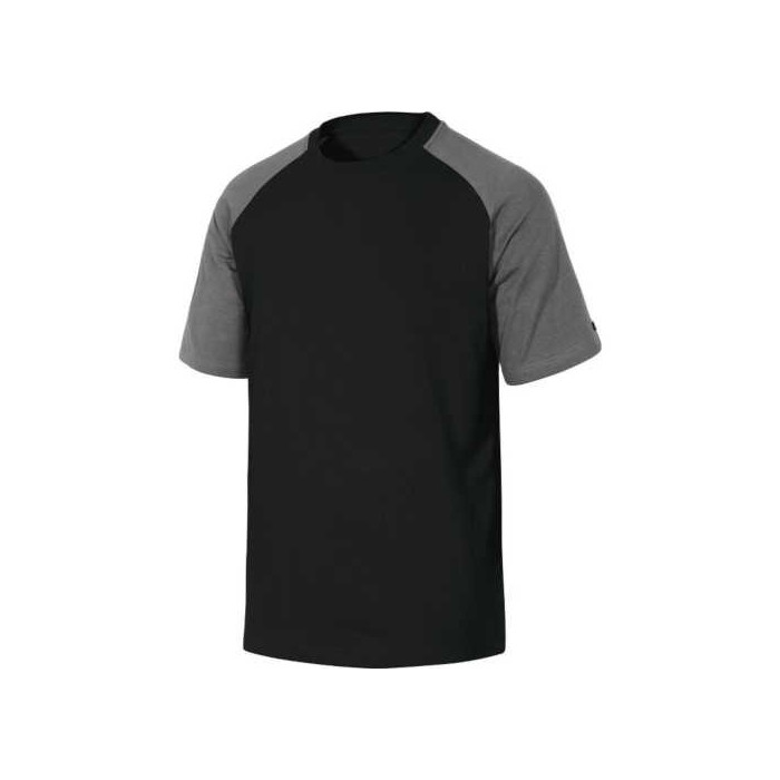 KOSZULKA T-SHIRT DELTA PLUS GENOA 100% BAWEŁNA CZARNO-SZARA
