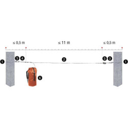 SYSTEM ASEKURACJI DELTA PLUS CABLE LINE LV301 POZIOM LINOWY 12M ZE STALI