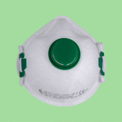 PÓŁMASKA FILTRUJĄCA FILTER SERVICE FS 623V FFP2 NR D Z ZAWOREM OP. 50 SZT. BIAŁO-ZIELONA