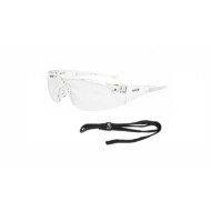 OKULARY OCHRONNE BOLLE SAFETY RUSHPSI, POLIWĘGLAN, PRZEZROCZYSTE, LEKKIE, SPORTOWE, ANTI-FOG, OCHRONA UVA UVB