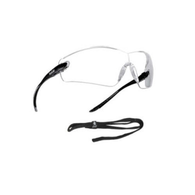OKULARY OCHRONNE BOLLE SAFETY COBRA Z PASKIEM, POLIWĘGLAN, PRZEZROCZYSTE, LEKKIE, ANTI-SCRATCH, ANTI-FOG, OCHRONA UVA UVB