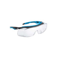 OKULARY OCHRONNE BOLLE SAFETY TRYON OTG PRZYCIEMNIANE PRZEZROCZYSTE NIEBIESKO-CZARNE ELASTYCZNE PREMIUM OCHRONA UV