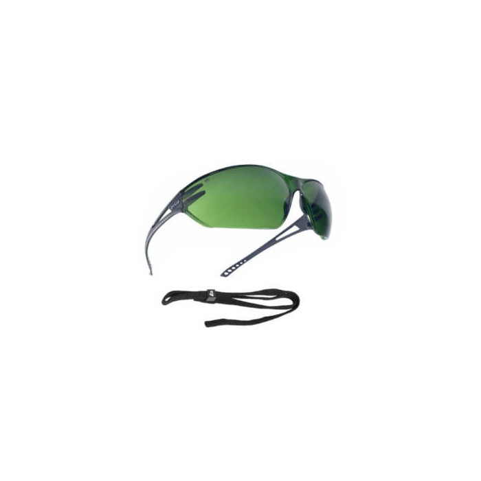 OKULARY OCHRONNE BOLLE SAFETY SLAM SHADE 3 SPAWALNICZE ZIELONO-CZARNE LEKKIE SPORTOWE OCHRONA UV IR